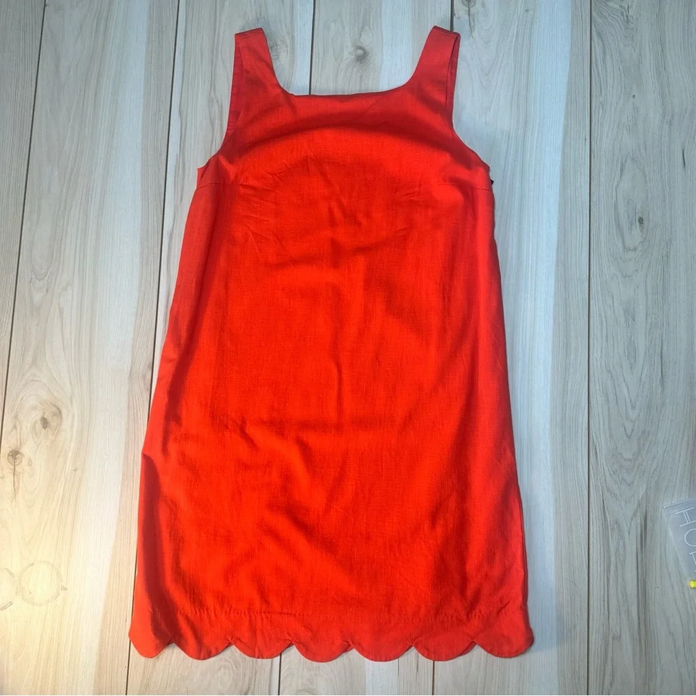 Kate Spade x Target Red Dress Sleeveless Scalloped Hem Mini Dress Size M‎ NWT